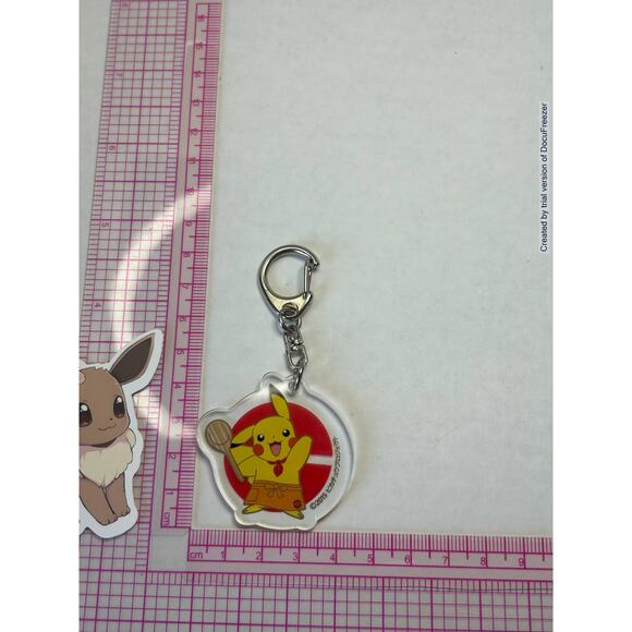 Pokemon Pikachu Acrylic Charm Keychain Apron wood Spoon - Picture 1 of 3